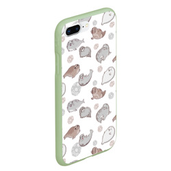 Чехол для iPhone 7Plus/8 Plus матовый Милые тюлени - фото 2