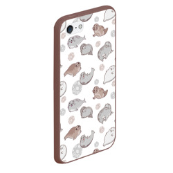 Чехол для iPhone 5/5S матовый Милые тюлени - фото 2
