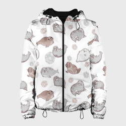 Женская куртка 3D Милые тюлени
