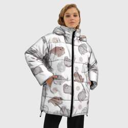 Женская зимняя куртка Oversize Милые тюлени - фото 2