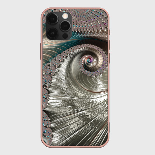 Чехол для iPhone 12 Pro Max с принтом Fractal spiral pattern, вид спереди #2