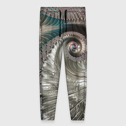 Женские брюки 3D с принтом Fractal spiral pattern, вид спереди #2
