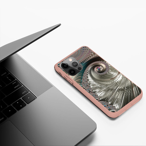 Чехол для iPhone 12 Pro Max с принтом Fractal spiral pattern, фото #5