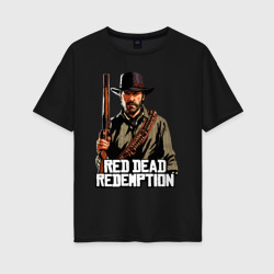 Женская футболка хлопок Oversize Arthur Morgan