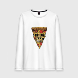 Мужской лонгслив хлопок Pizza - Skull