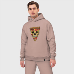 Мужской костюм oversize хлопок Pizza - Skull - фото 2