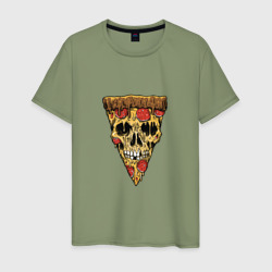 Pizza - Skull – Мужская футболка хлопок с принтом купить со скидкой в -20%