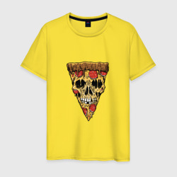 Мужская футболка хлопок Pizza - Skull