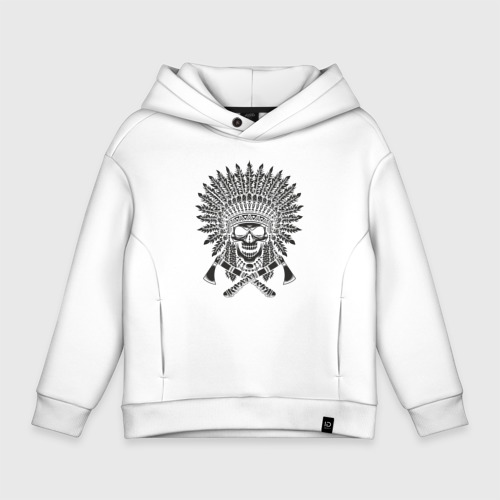 Детское худи Oversize хлопок Skull Indian