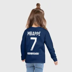 Детский лонгслив 3D PSG Мбаппе домашняя форма 22-23 - фото 2