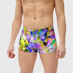 Мужские купальные плавки 3D Красочный цветочный узор Весна - Лето 2023 Colorful Floral Pattern Spring - Summer 2023 - фото 2