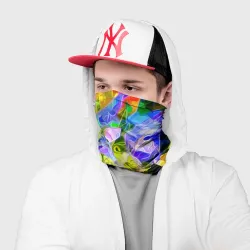 Бандана-труба 3D Красочный цветочный узор Весна - Лето 2023 Colorful Floral Pattern Spring - Summer 2023 - фото 2