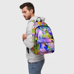 Рюкзак 3D Красочный цветочный узор Весна - Лето 2023 Colorful Floral Pattern Spring - Summer 2023 - фото 2