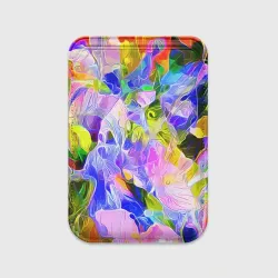 Картхолдер Magsafe магнитный Красочный цветочный узор Весна - Лето 2023 Colorful Floral Pattern Spring - Summer 2023