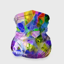 Бандана-труба 3D Красочный цветочный узор Весна - Лето 2023 Colorful Floral Pattern Spring - Summer 2023
