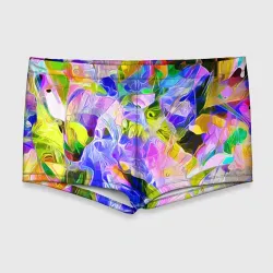 Мужские купальные плавки 3D Красочный цветочный узор Весна - Лето 2023 Colorful Floral Pattern Spring - Summer 2023