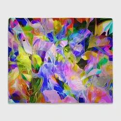 Плед 3D Красочный цветочный узор Весна - Лето 2023 Colorful Floral Pattern Spring - Summer 2023