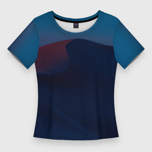 Женская футболка 3D Slim Вечер в пустыне, цвет 3D печать
