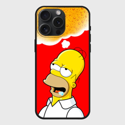 Чехол силиконовый для Apple iPhone 15 Pro Мax матовый Homer dream