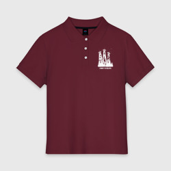 Женское поло хлопок I Want To Believe НЛО похищают динозавров