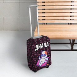 Чехол для чемодана 3D Диана + кошечка + Звезды - фото 2