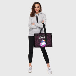 Сумка-шоппер 3D Диана + кошечка + Звезды - фото 2