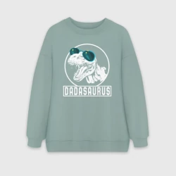 Женский свитшот oversize без начеса хлопок ПапаЗавр