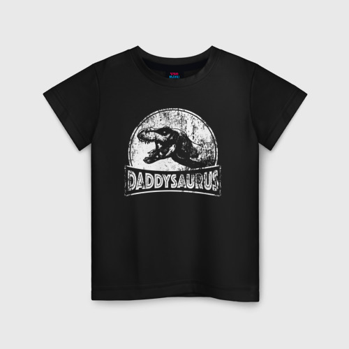 Детская футболка хлопок Батязавр, цвет черный