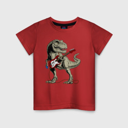 Детская футболка хлопок Динозавр рокер