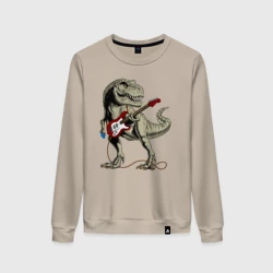 Женский свитшот хлопок Динозавр рокер