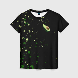 авокадо \ avocado \ брызги – Женская футболка 3D с принтом купить со скидкой в -23%