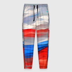 Мужские брюки 3D Флаг России в красках
