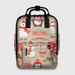 Женский рюкзак 3D Счастливого рождества merry christmas