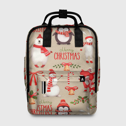 Женский рюкзак 3D Счастливого рождества merry christmas