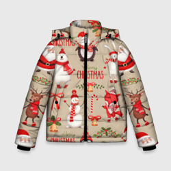 Зимняя куртка для мальчиков 3D Счастливого рождества merry christmas
