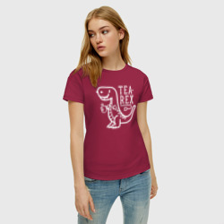 Женская футболка хлопок Чайназавр Tea-Rex - фото 2