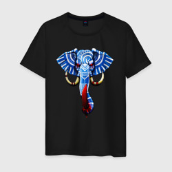 Мужская футболка хлопок Слон с тесаком