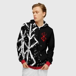 Мужская толстовка 3D на молнии Берсерк - клеймо жертвы - фото 2