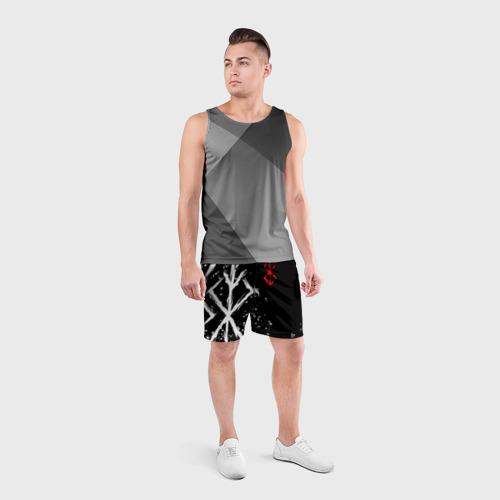 Мужские шорты спортивные Берсерк - клеймо жертвы, цвет 3D печать - фото 4
