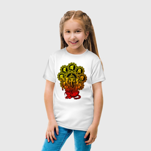 Детская футболка хлопок с принтом Ганеша Мандала, вид сбоку #3