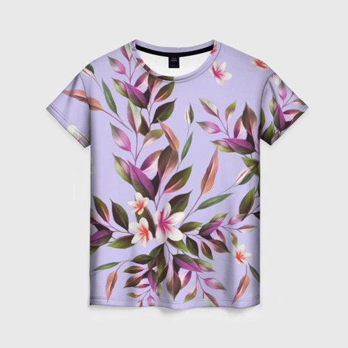 Женская футболка 3D Цветы Вересковый Сад, цвет 3D печать