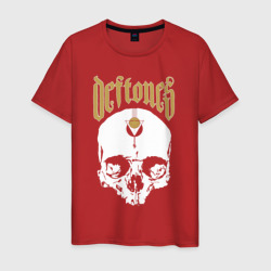 Deftones с черепом – Мужская футболка хлопок с принтом купить со скидкой в -20%