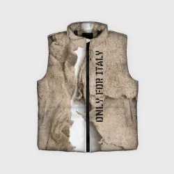 Детский жилет утепленный 3D Только для Италии Мешковина Рваньё Only for Italy Burlap Rags