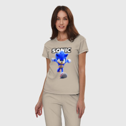 Женская пижама хлопок Sonic the Hedgehog run - фото 2