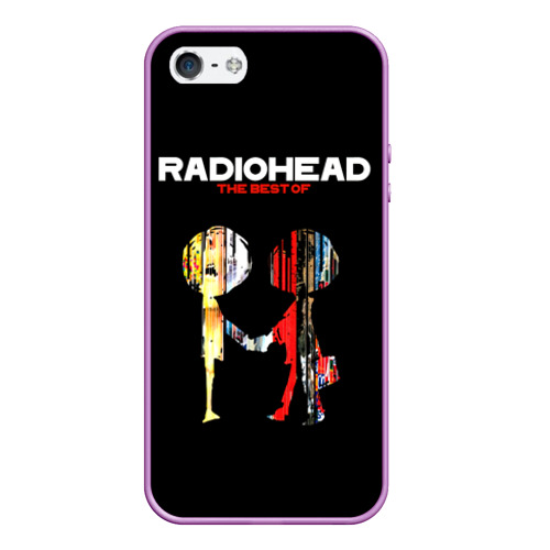 Чехол для iPhone 5/5S матовый Radiohead The best, цвет сиреневый