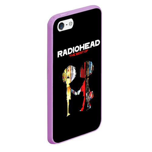 Чехол для iPhone 5/5S матовый Radiohead The best, цвет сиреневый - фото 3