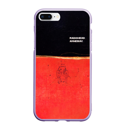 Чехол для iPhone 7Plus/8 Plus матовый Radiohead - Amnesiac, цвет светло-сиреневый