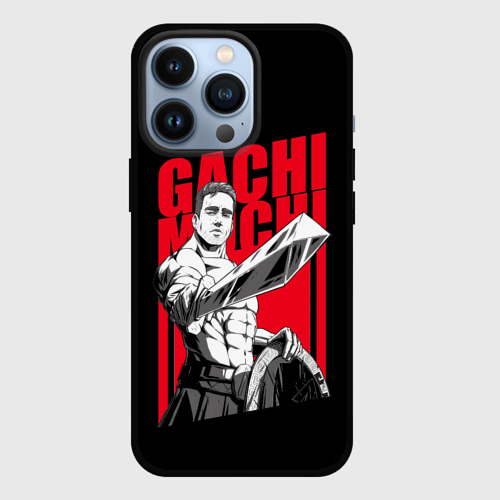 Чехол для iPhone 13 Pro Gachimuchi warrior Гачимучи воин, цвет черный