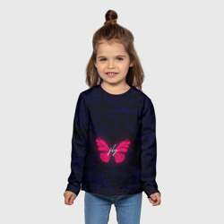 Детский лонгслив 3D Бабочка неон Fly - фото 2