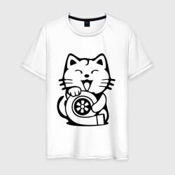 Мужская футболка хлопок JDM Cat & Engine Japan